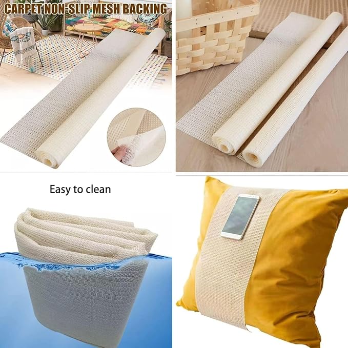 Anti Slip Rug Carpet Mat Base Fabric Anti Skid Underlay for Home Room Bath Runner | Non-Slip Pad Silicone Anti Slip Sofa Yoga Mat Carpet